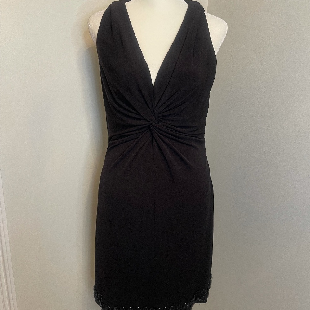 Black Twist Front beaded bottom